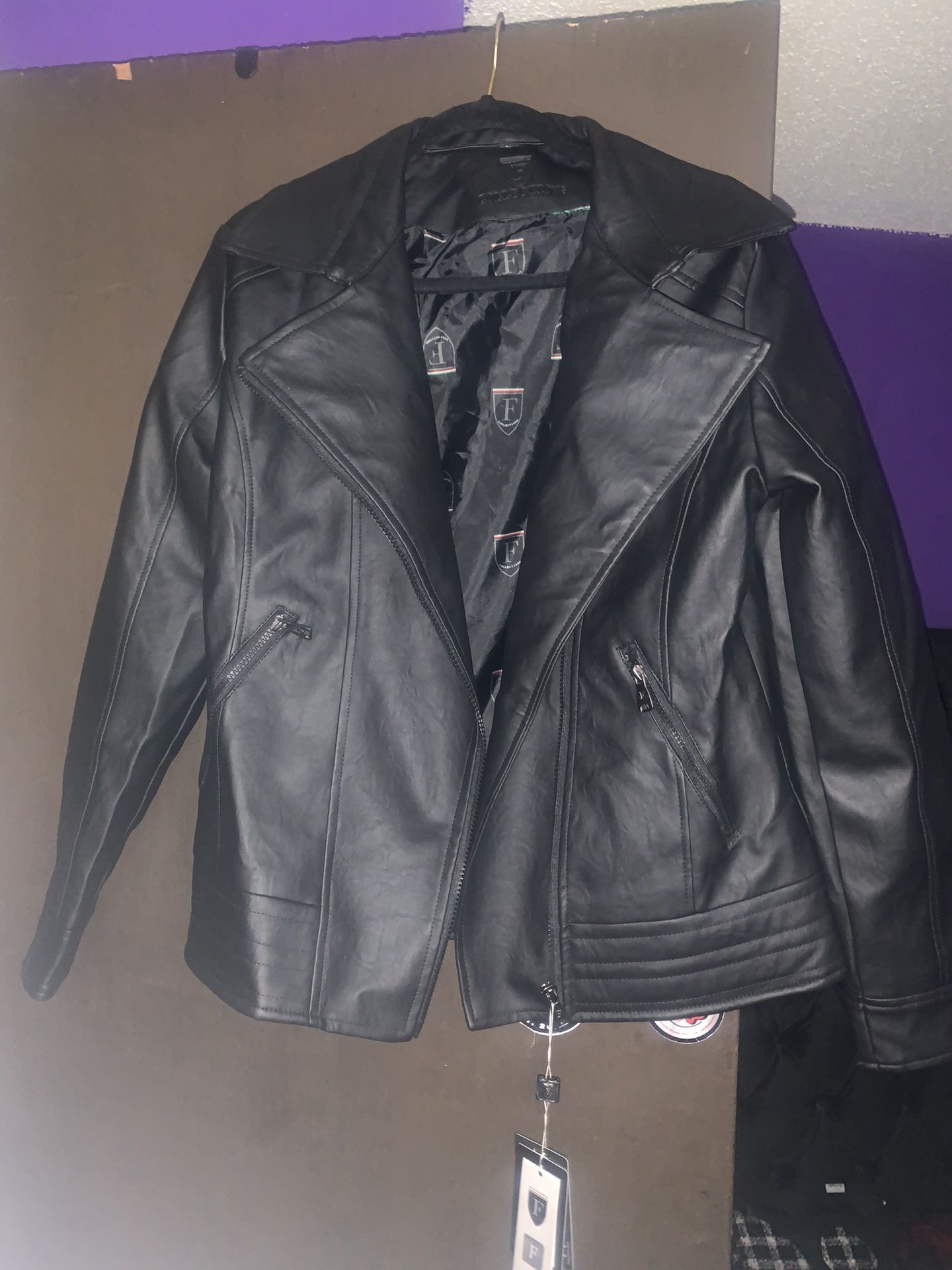 Brand New With Tag Leather Jacket 