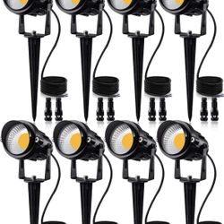 Luces de paisaje de bajo voltaje para exteriores, iluminación LED de jardín de 12 V 5 W, foco de paisaje exterior para árbol, camino, patio trasero, b