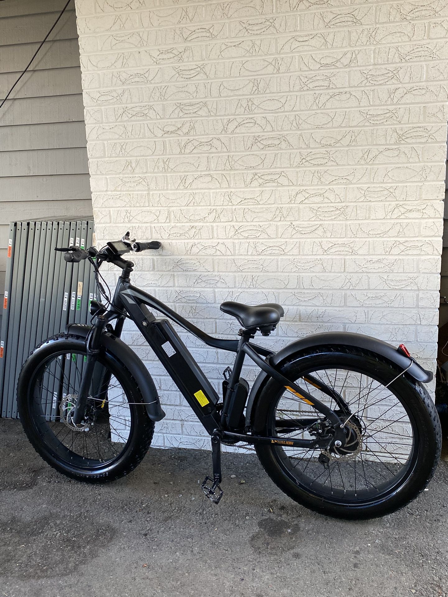 Dynalion Electric Bike Adults 26" Fat Wide Tire 4816Ah Li-ion Battery 750W Motor Front and Rear Dis