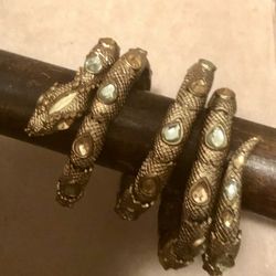 Vintage Rhinestone Snake Bracelet 