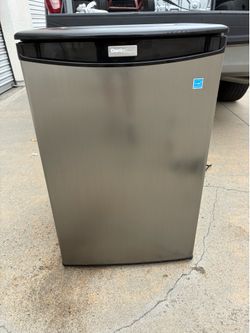 Stainless steel Danby Designer mini fridge.  4.4 cu. ft.