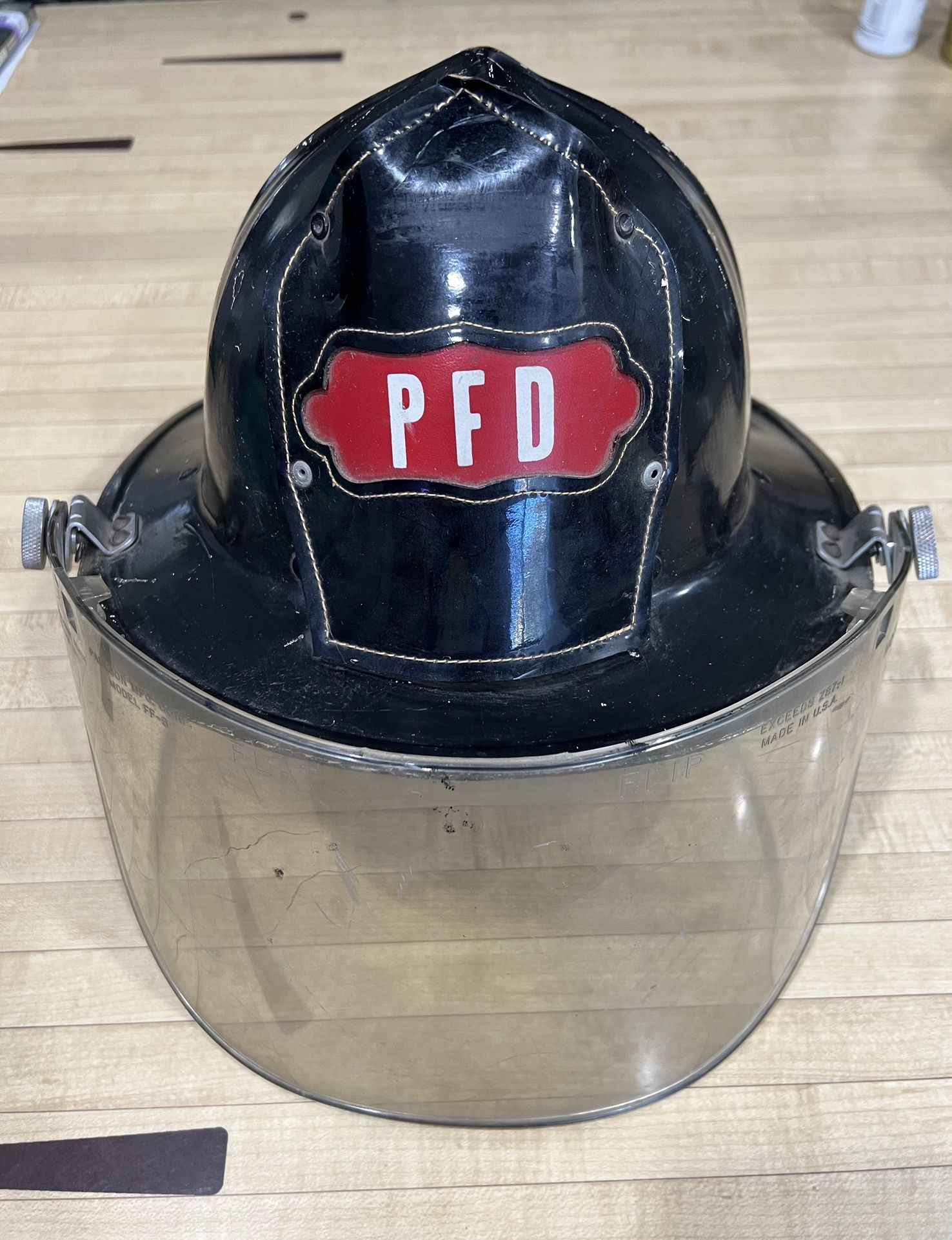 Vintage PFD Firefighter Fire Department Helmet