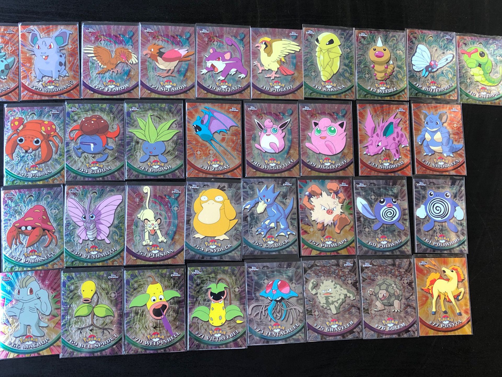 (34) Topps Chrome Pokemon Cards Series 1 - NM/Mint - See Pic for Cards Inc - LOT