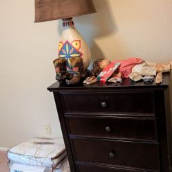 Just With Drawers And The Lamp