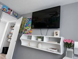 White Tv Shelf
