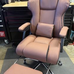 Office Chair with Footrest, Adjustable Reclining Executive Office Chair
