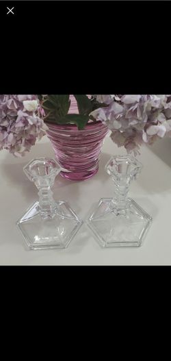 Beautiful Glass Candle Sticks NEW