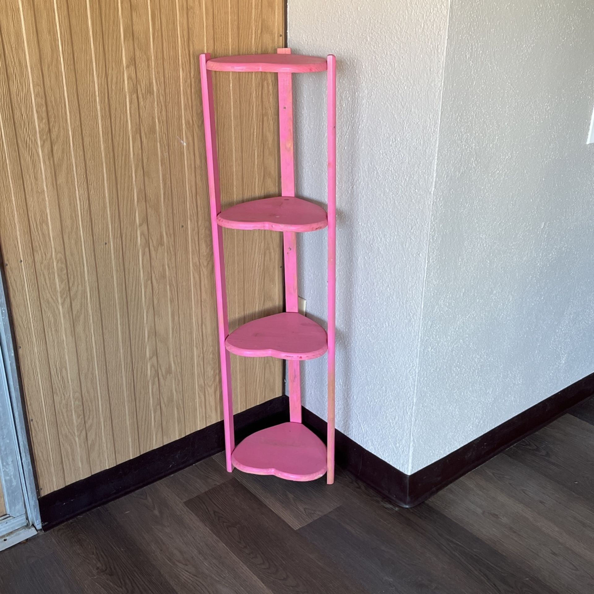 Pink Heart Shelf Measures 48” tall 13” wide
