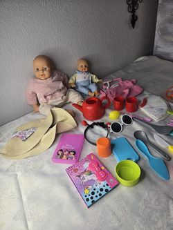 girls mixed toy lot baby play