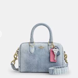 Coach Mini Rowan denim With Charms