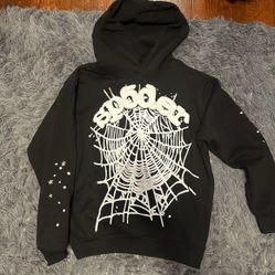 Sp5der Black Graphic Hoodie