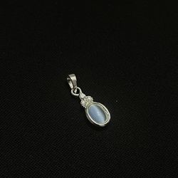 Silver Cats Eye Pendant