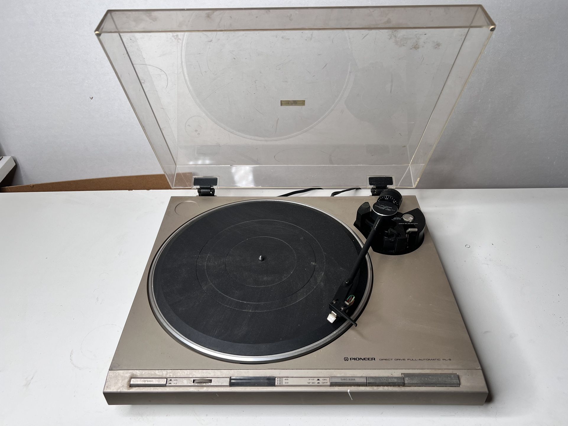 Pioneer PL-S50 Quartz Direct Drive Full Automatic Stereo Turntable Made in Japan