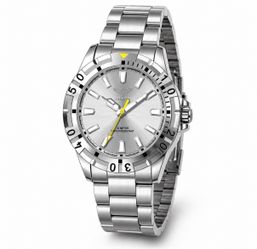 Invicta Pro Diver Quartz Analog 30m Silver Sunburst Dial 42mm Steel Box