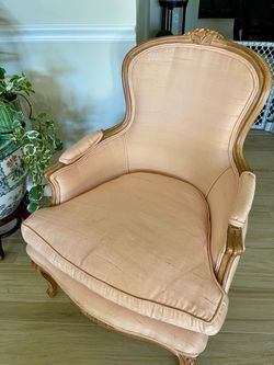 French Louis XV Style Bergère Armchair