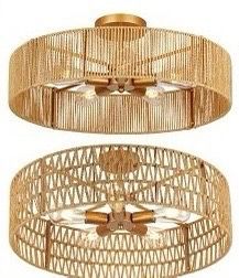 Rattan Ceiling Light Fixture