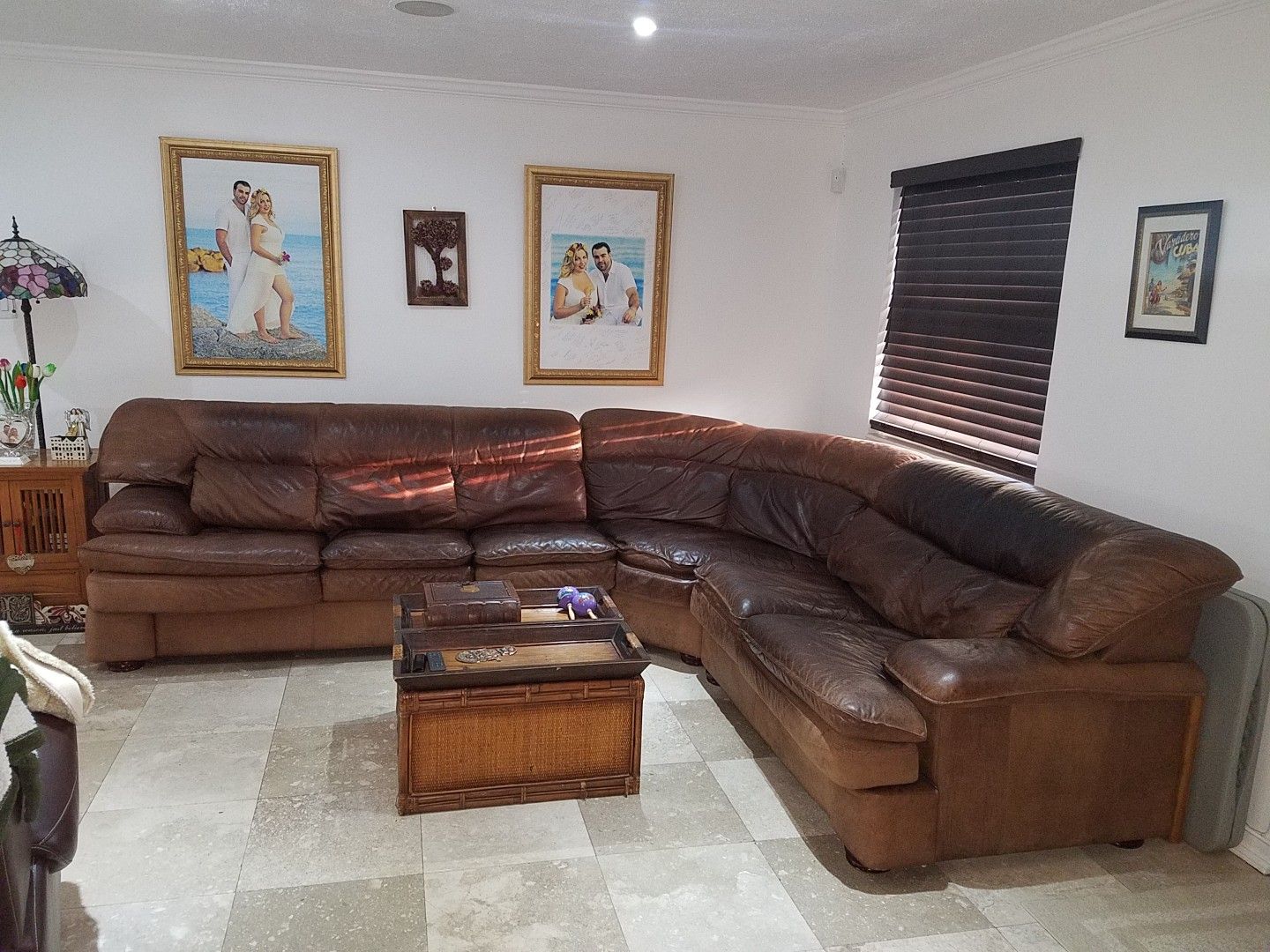 Design NS authentic real leather couches made in the U.S.A. Monza style pillow top back and arms with detailed stitch. Great condition with no rips.