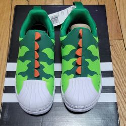 Adidas Superstar 360 Toddler Shoes Dinosaur Green Size 10.5K