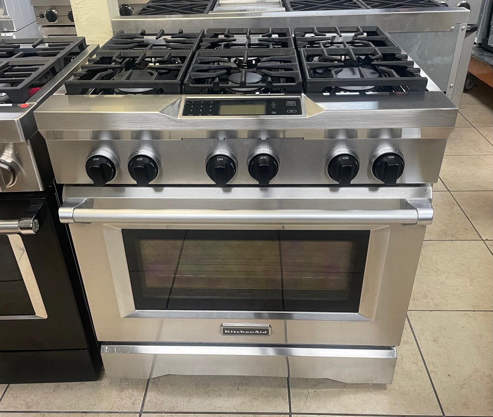 Kitchenaid 36” Dual Fuel Range Stainless Steel