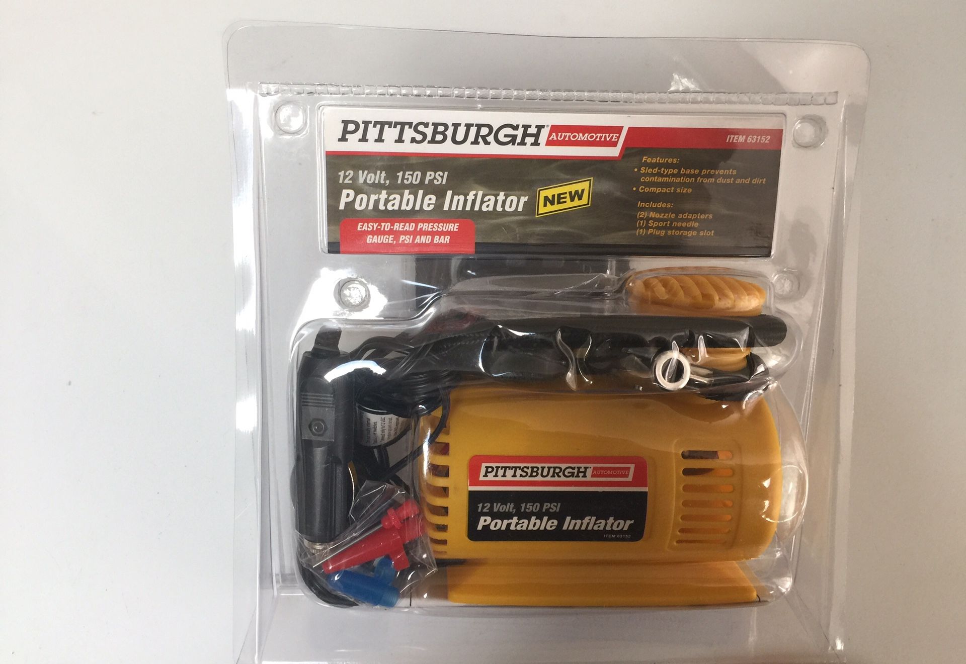 Pittsburgh automotive 12v 150 2024 psi portable inflator