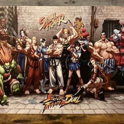 Street Fighter Duel Video Game Man Cave Game Room Metal Tin Sign Poster