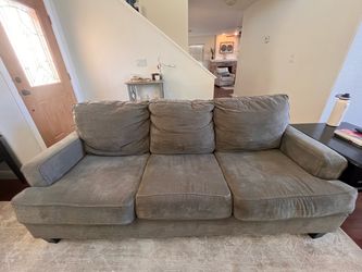 Gray Fabric 3-Seat Sofa