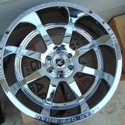 20X12 Chrome Gear Offroad Rims 6X135 Ford -44MM Offset  