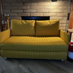 Yellow Pull Out Couch 
