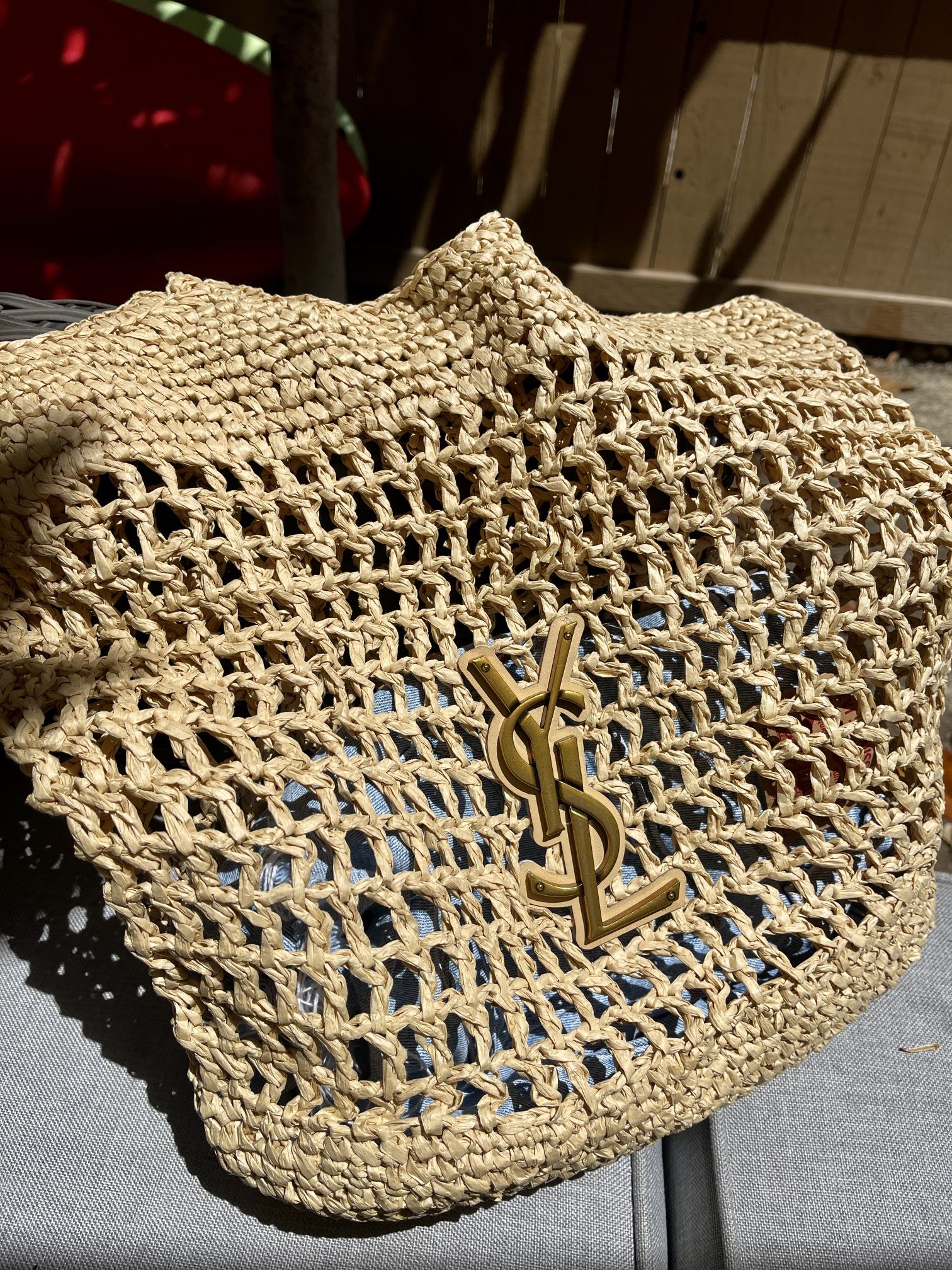 SAINT LAURENT Women's Icare Raffia Tote