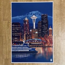 Downtown Seattle Poster - 13” X 19” - New 