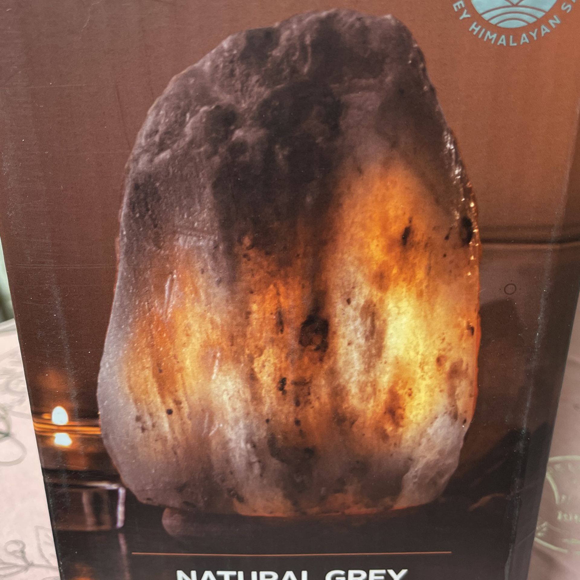 NEW In Box!   Himalayan Salt Lamp Natural Grey Salt.