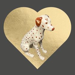 Vintage Sitting Dalmatian Dog Figurine