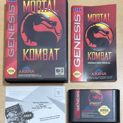 Sega Genesis Mortal Kombat Video Game