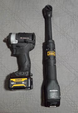 DeWalt 12V Max Brushless Impact Driver 1/2  and XTREME 12V Brushless Cordless Ratchet 3/8