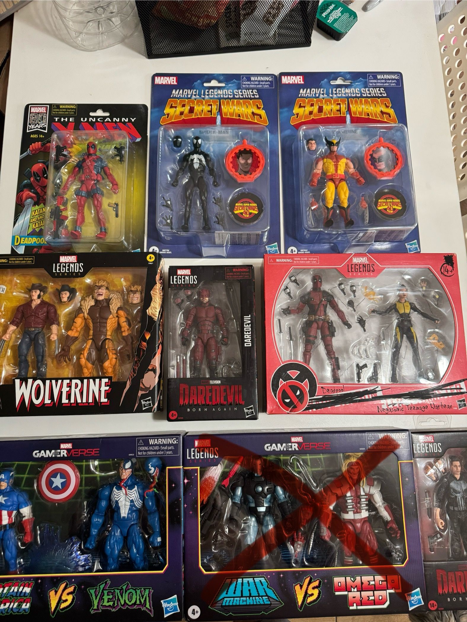 Marvel Legends Lot of 9 (Wolverine, Spider-Man, Captain America, Daredevil) **NOT $1**