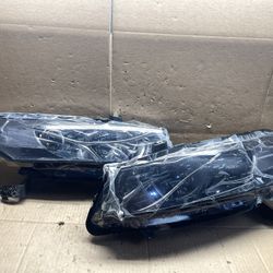 #64 NEW 2008-2012 Honda Accord Coupe Chrome Smoked Halogen Headlight Pair 