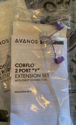 Avanos Corflo 2 Port “Y” Extension Set With ENFIT connectors