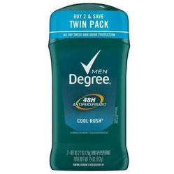 Degree For Men Cool Rush Deodorant/Antiperspirant 2x2.7oz (Twin Pack)