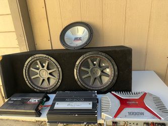 Lot Of Subwoofers And Amps Various Brands And Sizes MTX Audio, Kicker Sony Make offer for all or each one