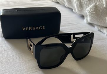 Versace Black Oversized Sunglasses with Case