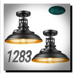 🔥 NEW 2-Pack Farmhouse Industrial Ceiling Lights – Flush Mount Porch, Entryway, Hallway & Kitchen Fixtures 🔥