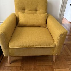 yellow armchair 
