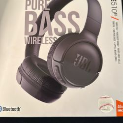 JBL Pure Bass Wireless Tune 510BT  HEADPHONE 