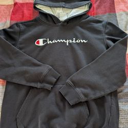 Black Champion Hooded Sweatshirt 