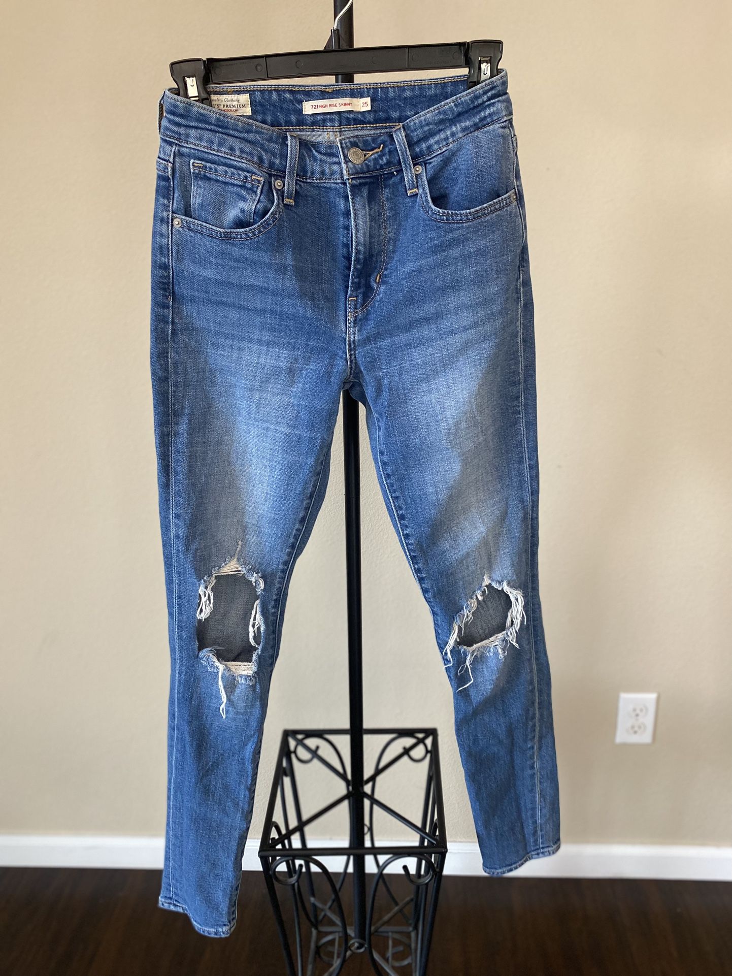 LEVI JEANS 721 HIGH RISE SKINNY WOMENS JEANS 