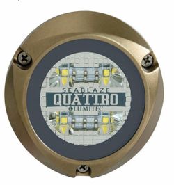 Lumitec Lighting 101510, LED Underwater Light, SeaBlaze Quattro Underwater Light, Spectrum Full-Color RGBW,Bronze Spectrum Full-Color RGBW,Bronze