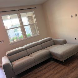 Living Spaces Automatic Reclining Couch