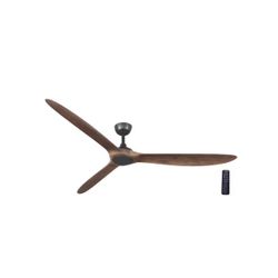 New Smart Ceiling Fan Matte Black 72 in. Indoor/Outdoor With Remote Powered by Hubspace