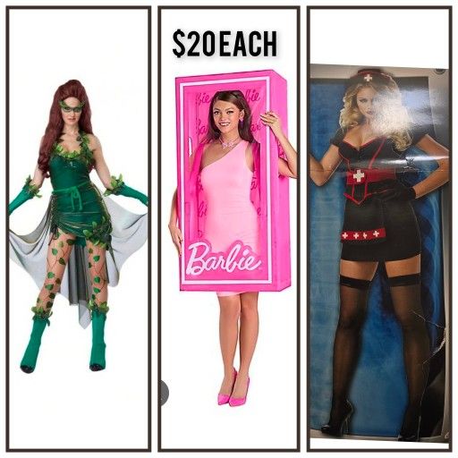 Woman Halloween Costume- Barbie Box, Poison Ivy And Naughty Nurse