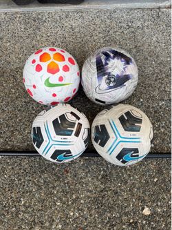 Nike Soccer Training Balls Lot Of 4 USED Soccer Balls (All Size 5)